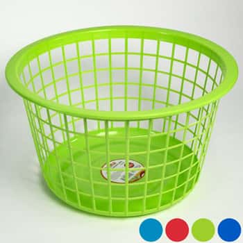 Laundry Basket Mini Round 16.5 Inch Dia 9.65 Inch Tall 4 Colors 22.34 Qt. Bpa Free #1416