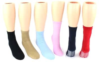 Wholesale Women's Non-Slip Socks - Size 9-11 - Bulk Women's Socks