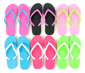 Wholesale Women's Flip Flops - White- 50 pairs —