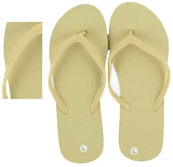 Women's Matte Gold/Khaki Flip Flops - Closeout