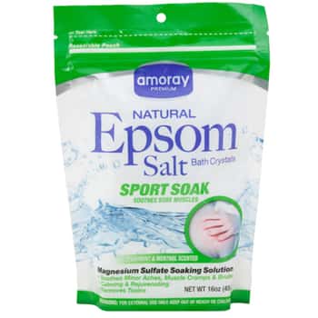 Epsom Salt 16oz Sport Soak Amoray Bag