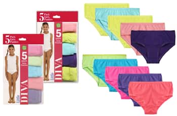 Girl's Panties - 5 Pack, Assorted Prints & Sizes