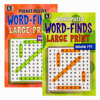 Kappa Pocket Size Large Print Word Finds Puzzle Book