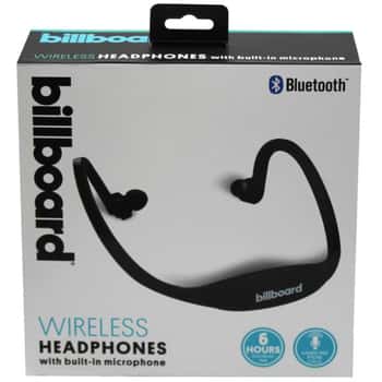 Billboard Bluetooth Neck Wrap Sport Headphones with Built in Mic