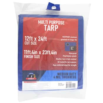 Tarp 11.4x23.4 Blue 4mil Weather Resistant In Pdq