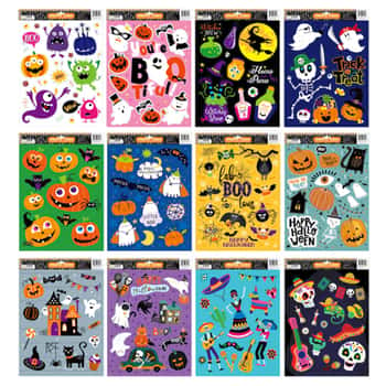 Window Cling Halloween 12 Asst 4c Print