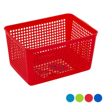 Storage Basket Rect. Slotted 4 Colors In Pdq #glory 10210 X 7.25 X 5.75