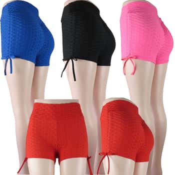 36 Pairs Womens Assorted Yoga Shorts With Pockets - Womens Shorts - at 