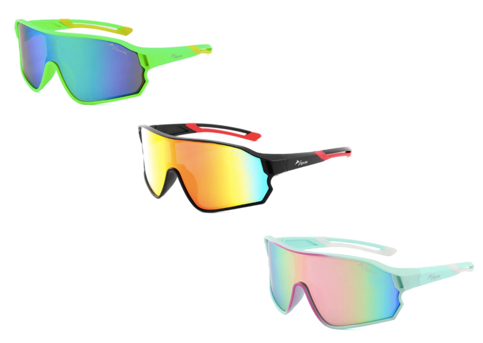 Unisex Deluxe Sports Ombre Sunglasses w Matching Ombre Frames