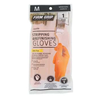 Gloves Firm Grip Orange Medium Stripping And Refinishing