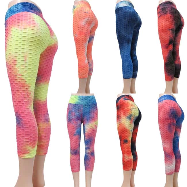 Women's Textured Jumpsuit With Scrunch Butt Tiktok Leggings, Butt