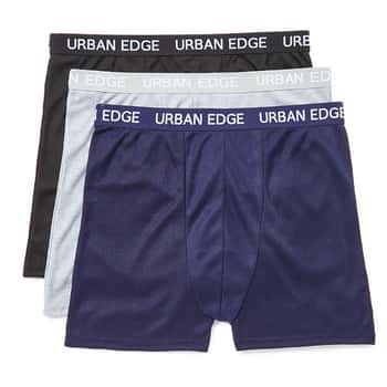 Men's Solid Colored Urban Edge Boxer Briefs - Sizes Small-XL - 3 Pack