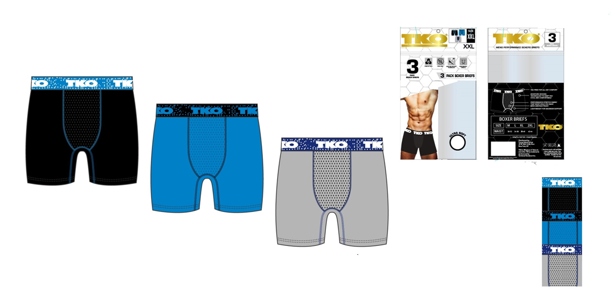 Men s TKO Performance Boxer Briefs Assorted Solid Colors Sizes