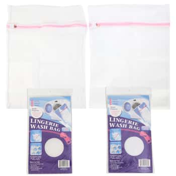 Lingerie Wash Bag 2ast Nylon White Mesh W/zipper Pb/insert 15.75x19.75in