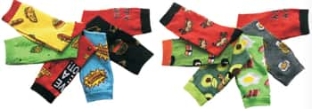 Women's Plus Size Crew Novelty Socks - Food Print - 6-Pair Packs - Size 10-13