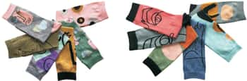 Women's Plus Size Crew Novelty Socks - Picasso Print - 6-Pair Packs - Size 10-13