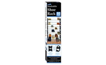 Stackable & Adjustable 50-Pair Shoe Racks