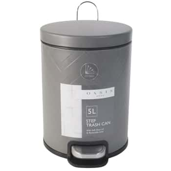 5l Step Trash Can With Soft Closed Lid & Removeable Liner 9.5 X 8 X 11 Grey *14.99*