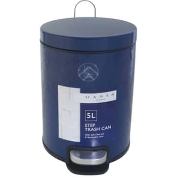 5l Step Trash Can With Soft Closed Lid & Removeable Liner 9.5 X 8 X 11 Navy *14.99*