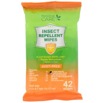 Insect Repellent Wipes 42ct Plant Based Personal Care