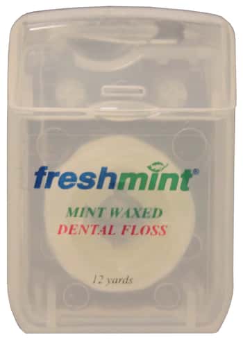 Freshmint 12 Yards Mint Waxed Dental Floss