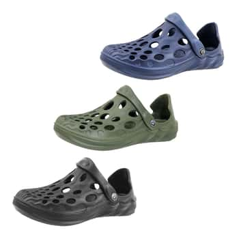 Men's Futuristic Vented Clogs w/ Adjustable Strap & Heel Support