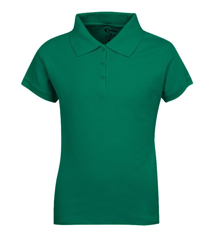 Girl s School Uniform Short Sleeve Polo Shirts Kelly Green Choose Your Sizes 3 4 18 20