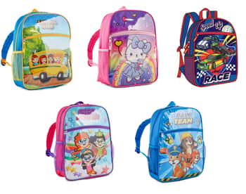14" Cartoon Character Backpacks - Assorted Colors & Prints