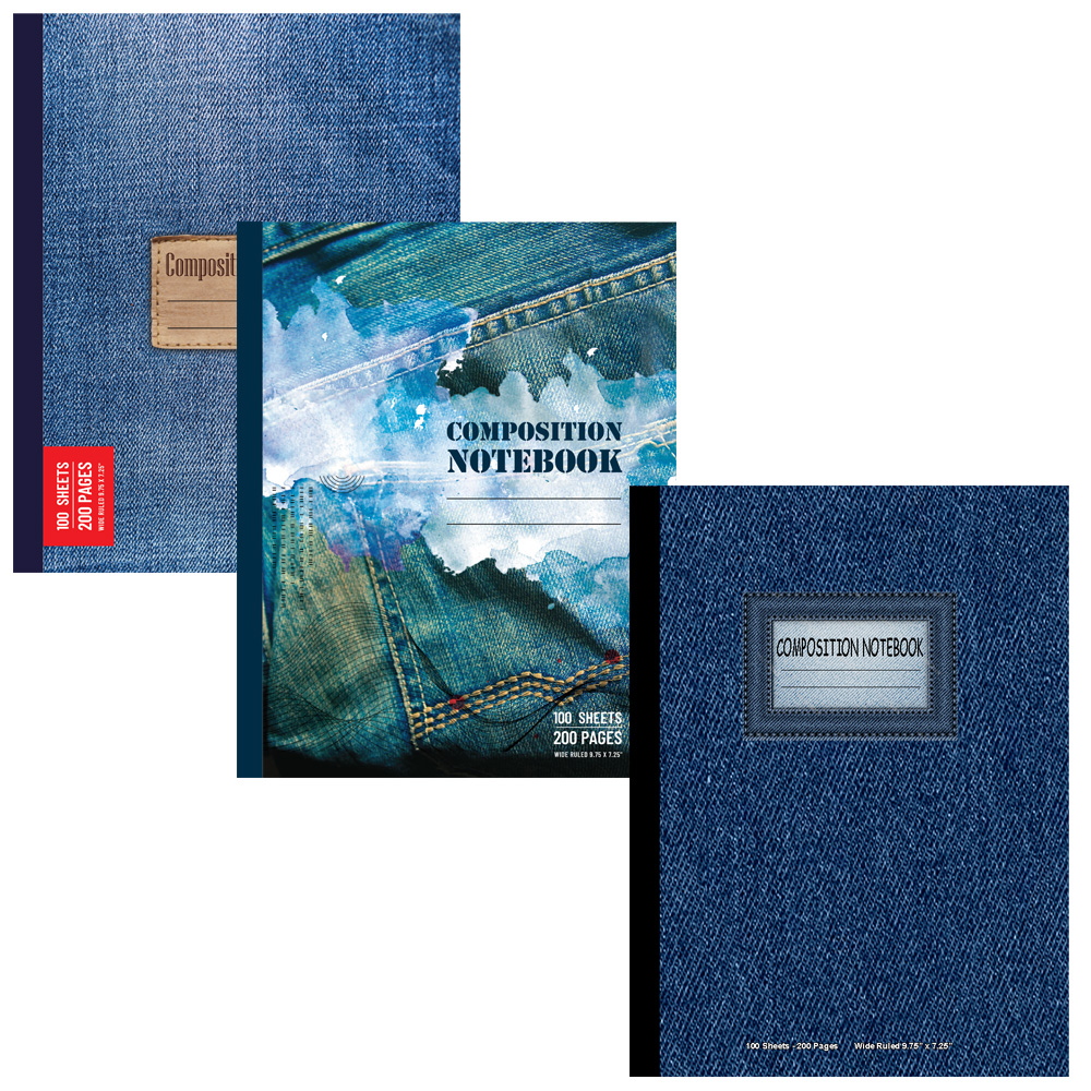 Composition Books w/ Denim JEAN Print