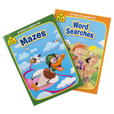 Activity BOOKs School Zone #5 Mazes/word Search 2 Assorted Pdq