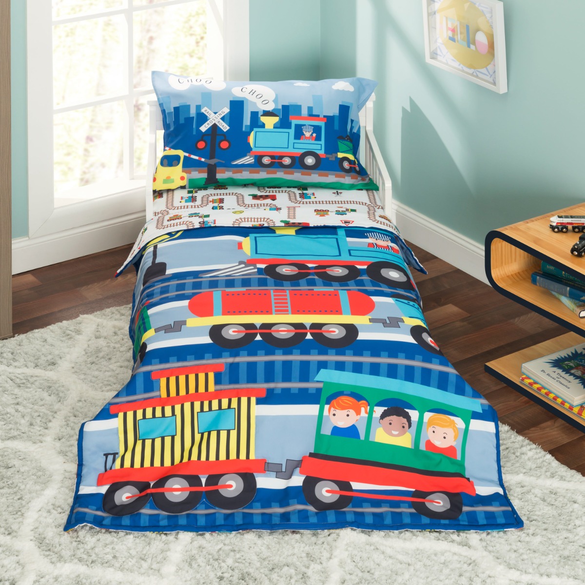 Choo Choo Train 4-Piece Toddler Bedding Set