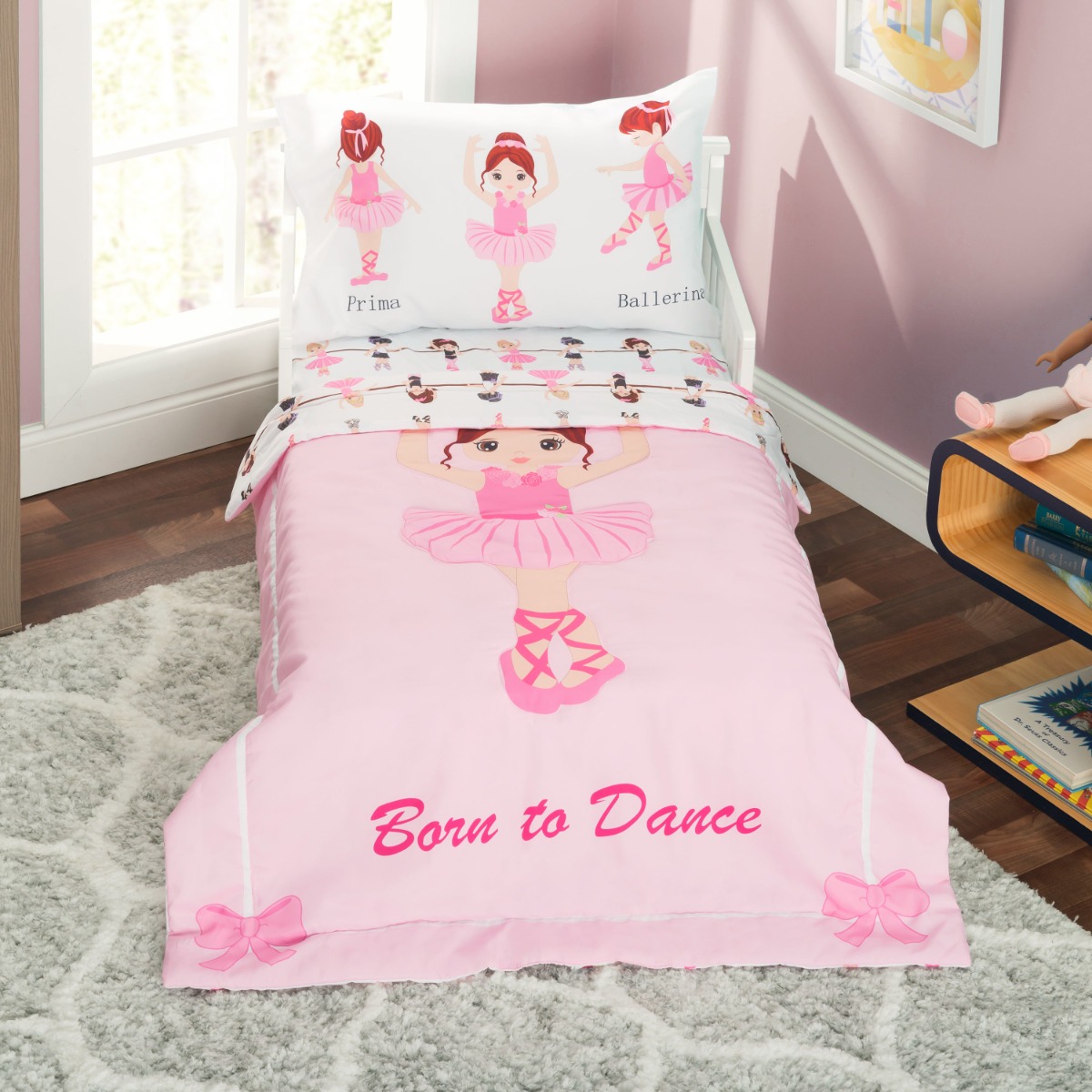 Born to Dance Ballerina 4-Piece Toddler Bedding Set