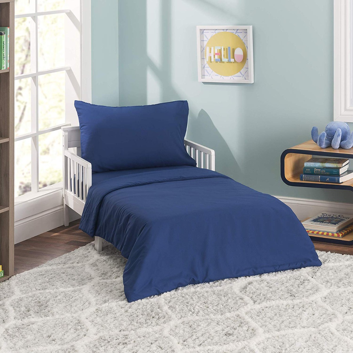 4-Piece Toddler Bedding Set - Navy