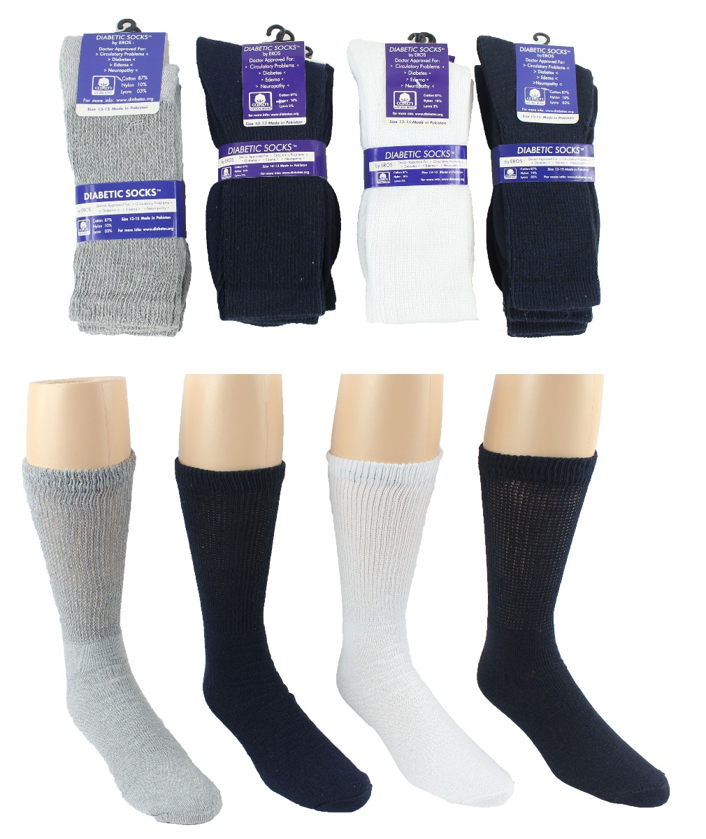 Men's & Women's Knit Crew Diabetic SOCKS - Custom Assortment