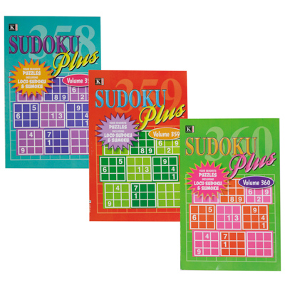 Puzzle BOOK Sudoku 2 Asst Infloor Display Ppd $3.95made In Usa