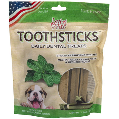 Dog Treat Dental ToothsticksmINt Flavor 13 Oz For Mediumto Large Dogs MADE IN USA