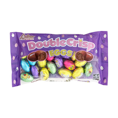 Easter CANDY Double Crisp Eggs 4.5 Oz Laydown Bags In Pdq