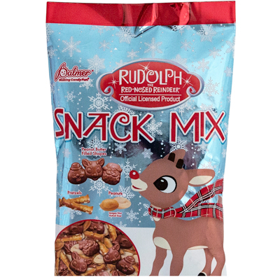 CHRISTMAScandy Snack Mix Rudolph 3 Oz Counter Display