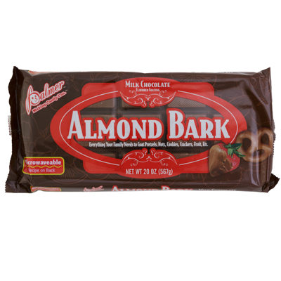 Christmas CANDY Almond Bark Bar Milk Chocolate Flavor 20 Oz In Counter Display