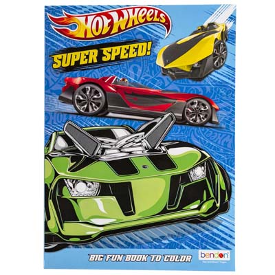 COLORING BOOK Hot Wheels Super Speed In 24pc Display