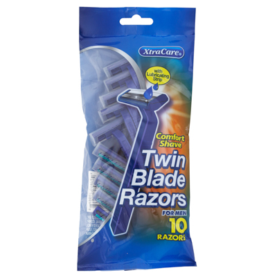 RAZORs Mens Twin Blade 10pkpeggable Xtracare