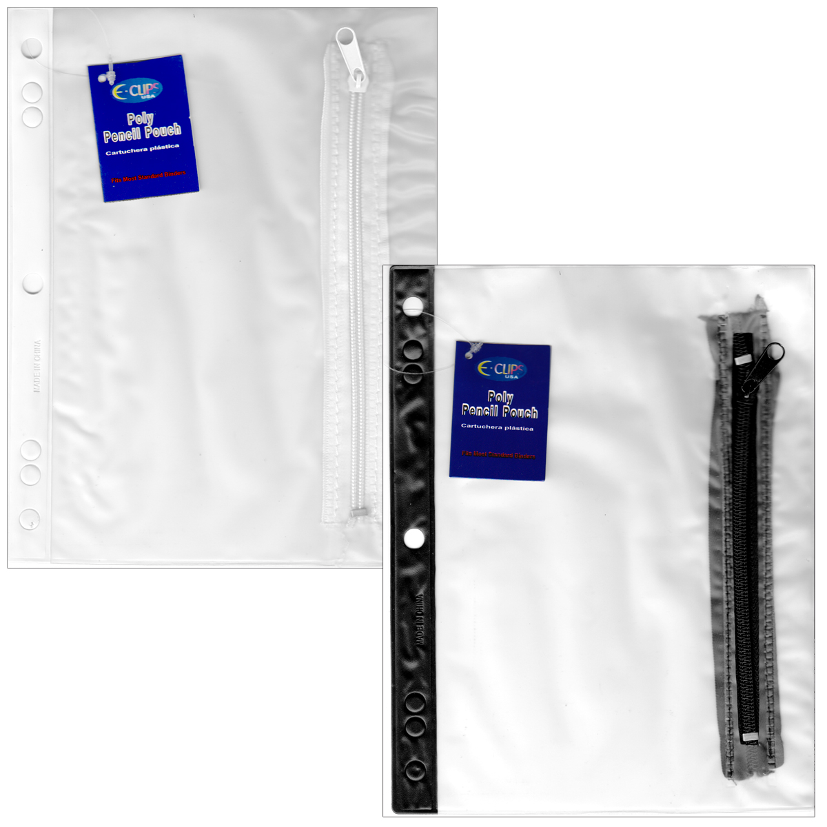 Clear Vinyl Pencil Pouches w/ ZIPPER