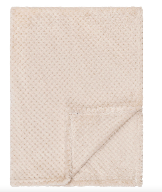 30 X 40 BABY Fleece Blanket  - Waffle Dark Beige