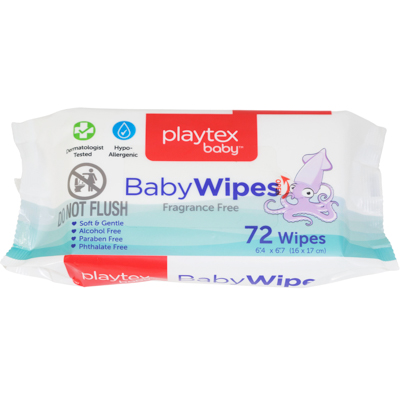 Baby Wipes 72ct FRAGRANCE Free Playtex Baby