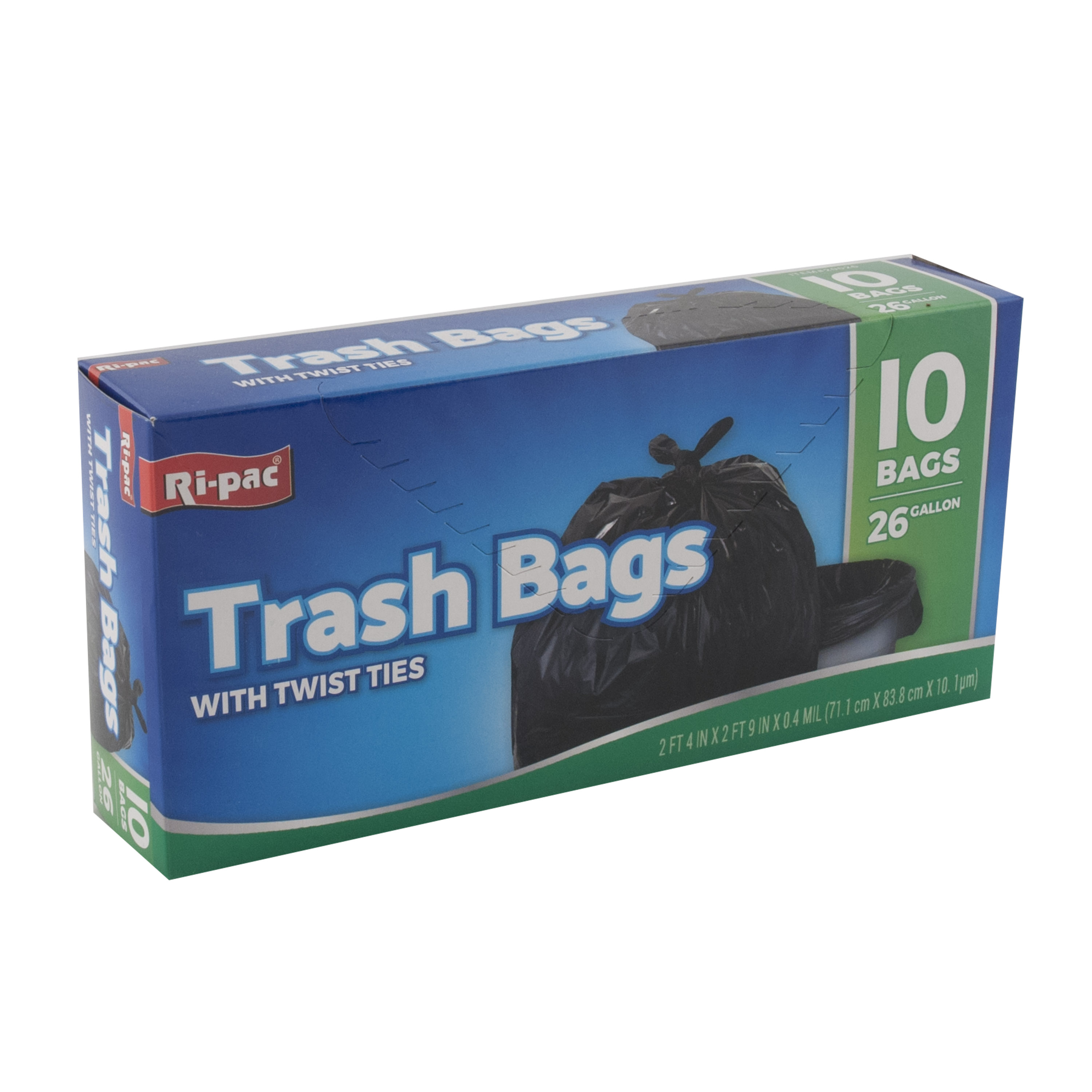 Trash Bags 10ct - 26 GALLON Black