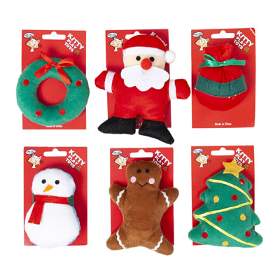 Cat TOY Christmas Assortment 6 Styles In Merch Strip #ct10351