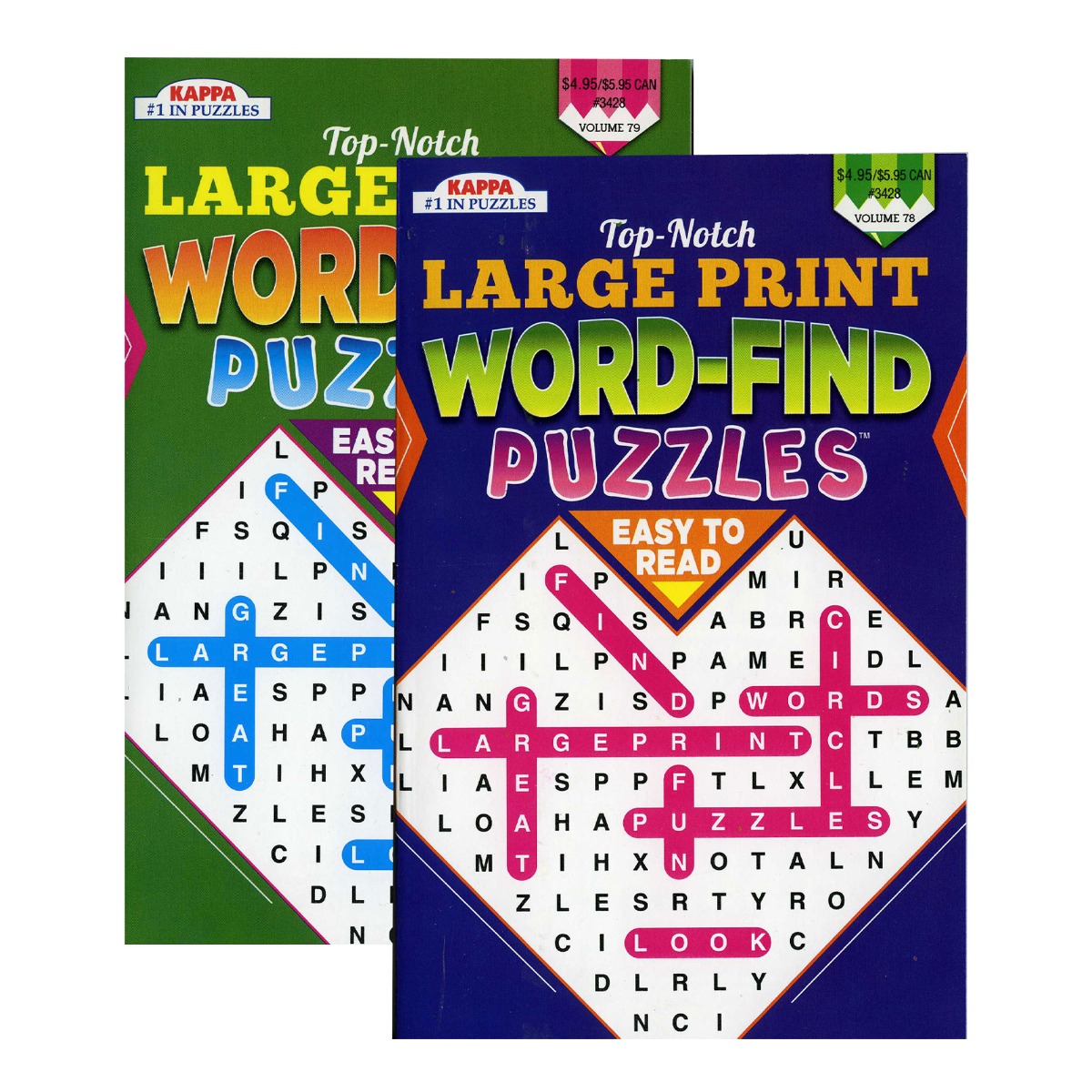 Kappa Top Notch Large PrINt Word FINds Puzzle Book