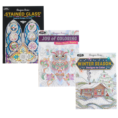 Christmas Adult COLORING BOOK 3 Asstd In Counter Display