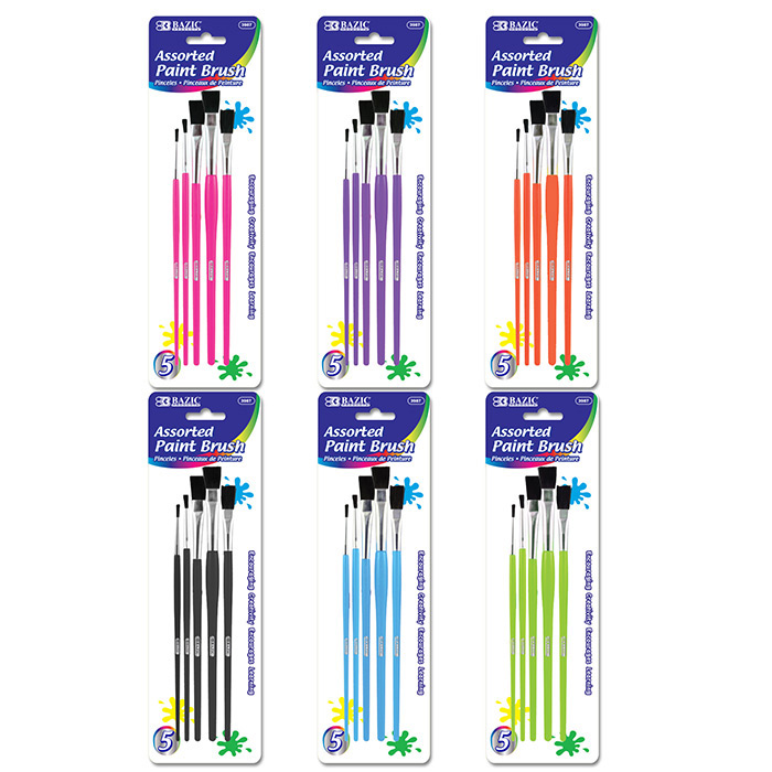 Asst. Size PAINT Brush Set (5/Pack)