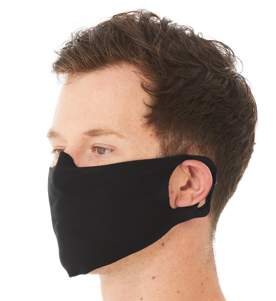 Black 4.2oz. JERSEY Knit Face Masks - Made in the USA!